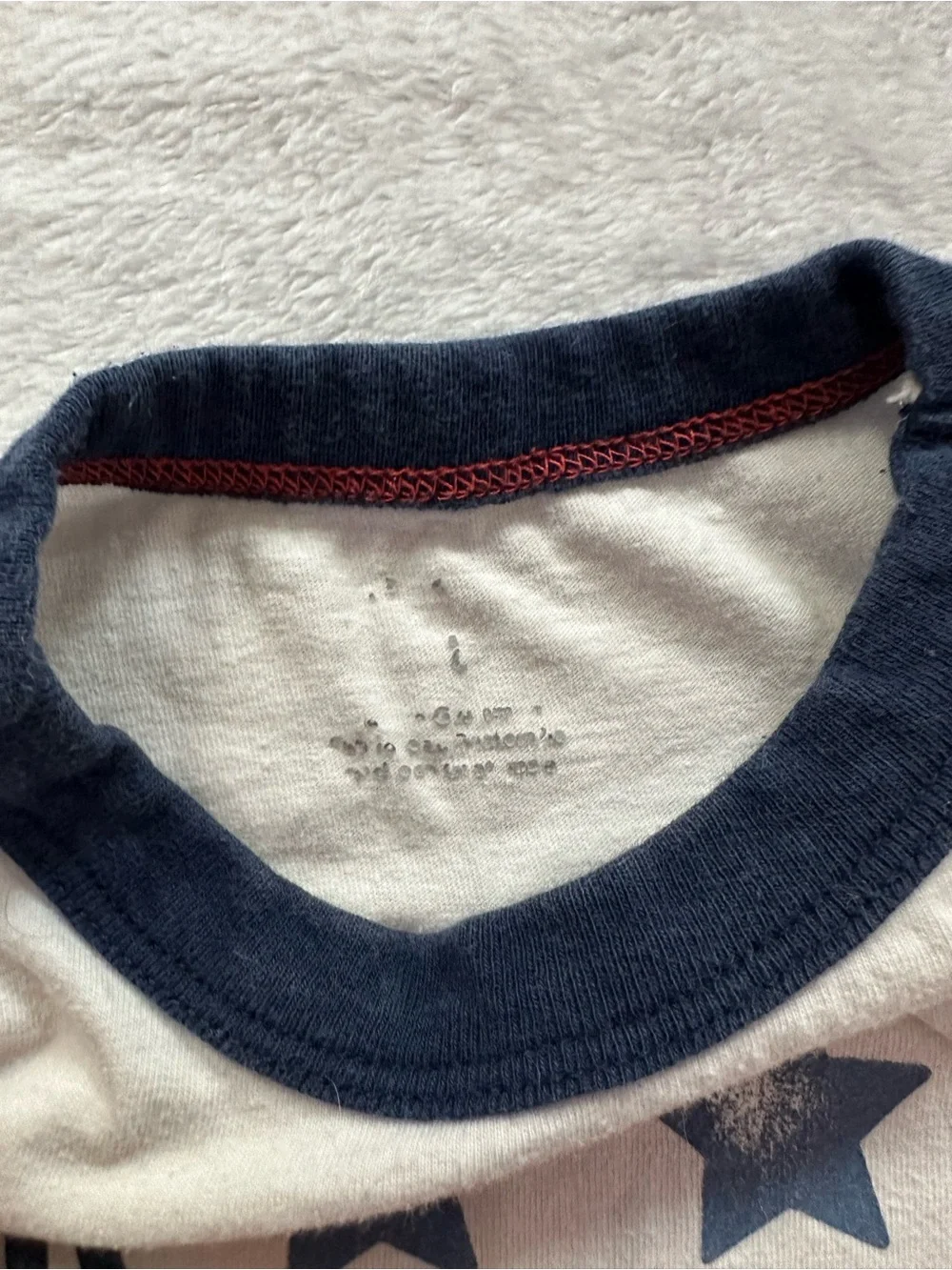 Carter’s Mr. Independent USA T-Shirt in White Blue Red Toddler Boys Size 2T